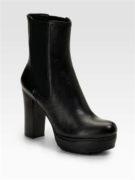 prada lug sole fur lined boots|Prada ankle boots.